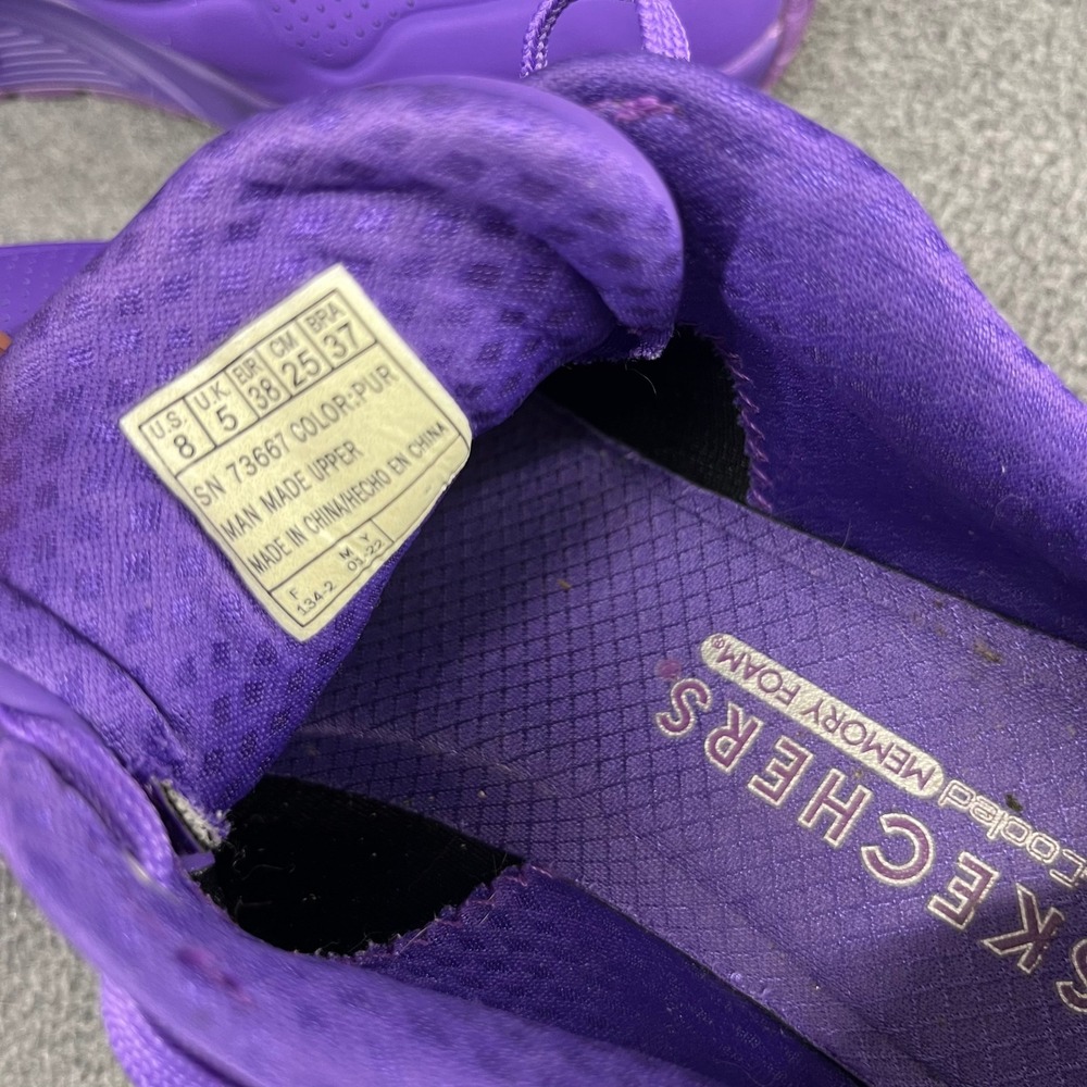 Skechers Uno Night Shades Womens 8 Purple Sneakers Air Cooled Memory Foam 73667 - Picture 11 of 13